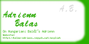 adrienn balas business card
